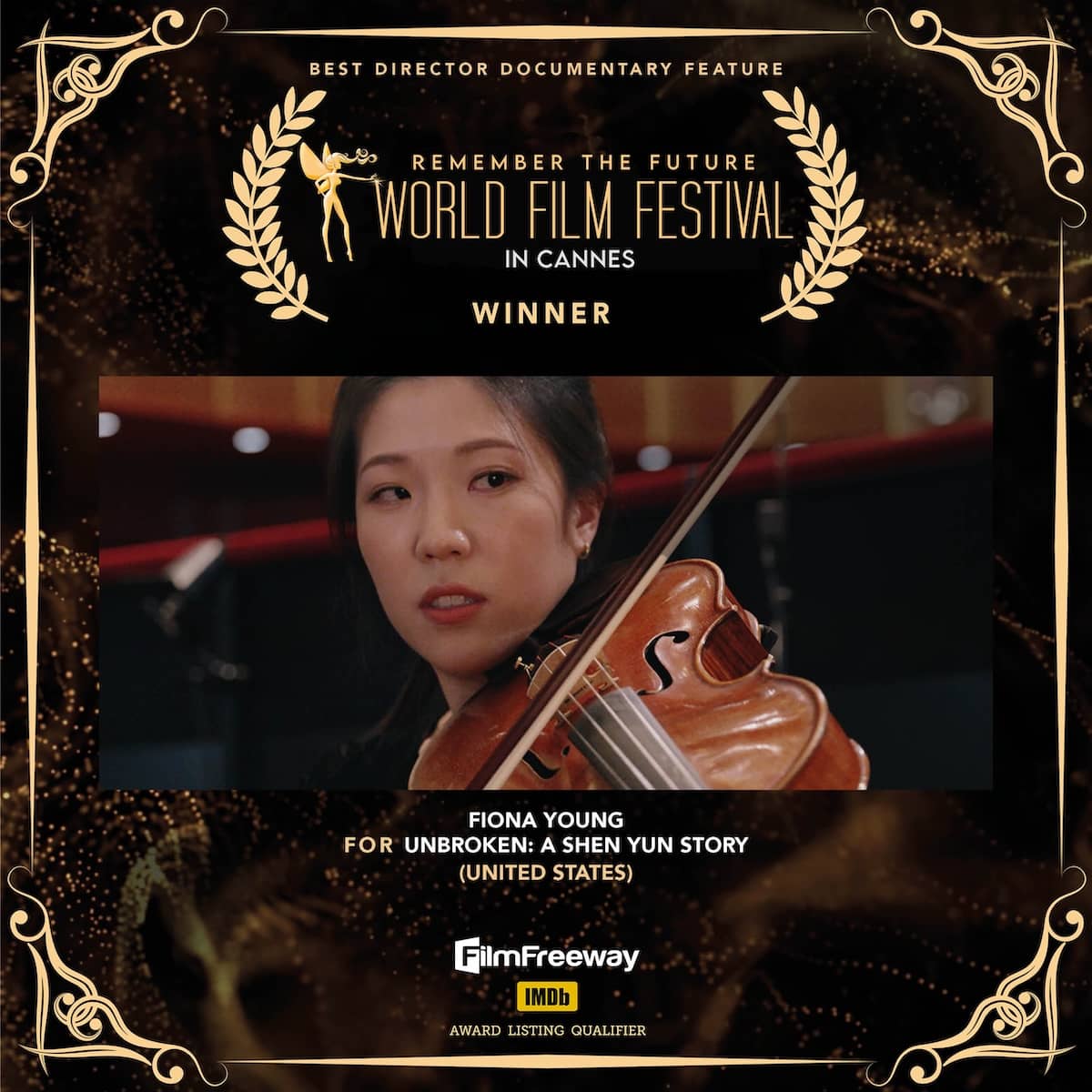 36Best Director Documentary Feature-2 Fiona Young</br>FOR UNBROKEN: A Shen Yun Story</br>(United States)