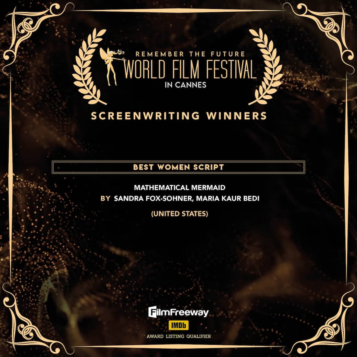 69Best Women Script Mathematical MermaidBY Sandra Fox-Sohner, Maria Kaur Bedi(United States)