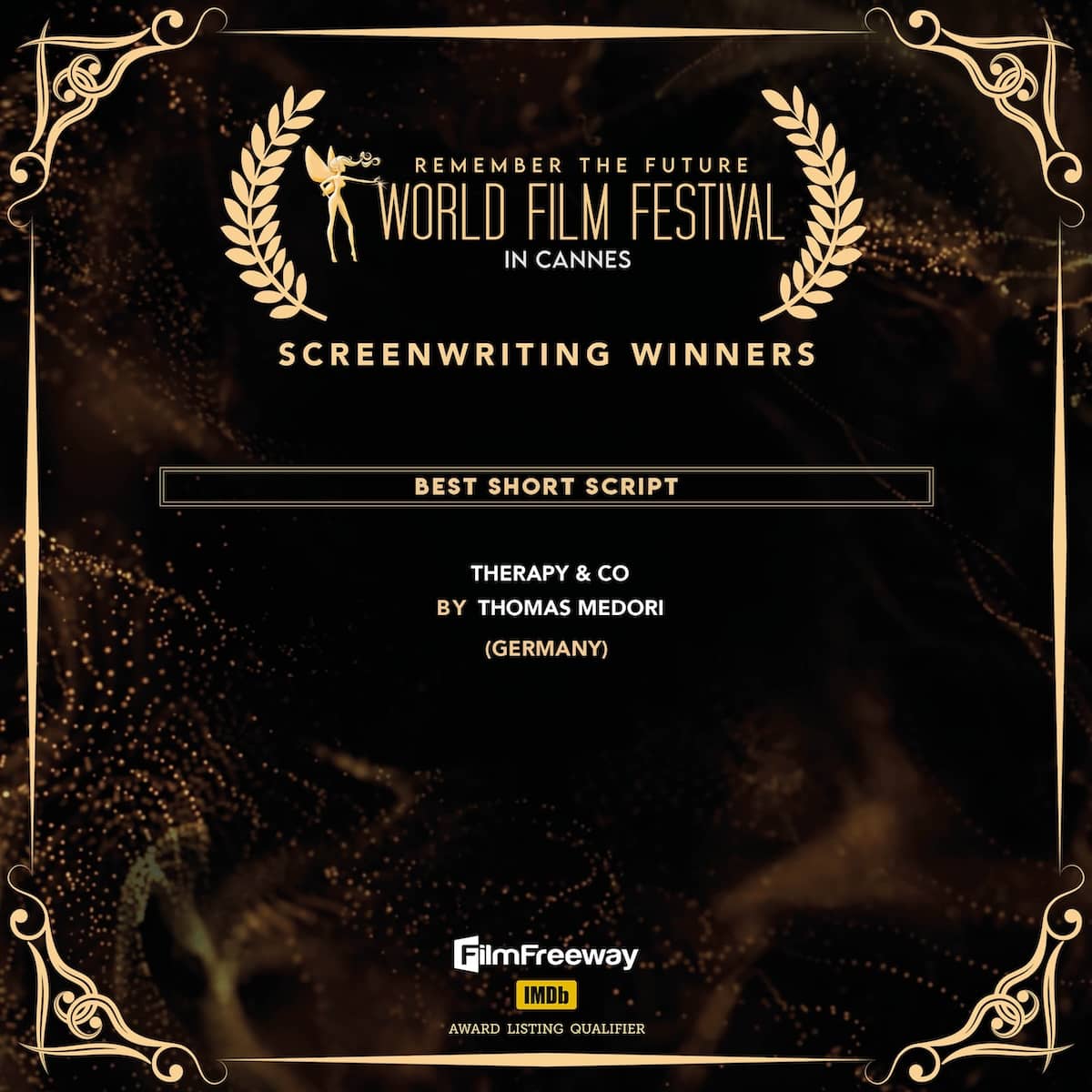 54Best Short Script Best Short ScriptTHERAPY & COBY Thomas Medori(GERMANY)