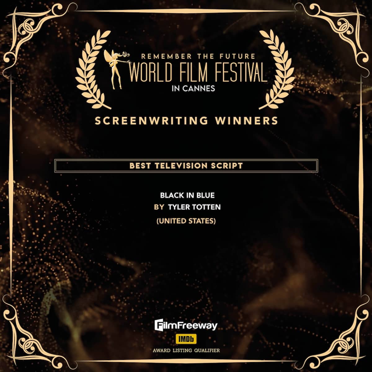 57Best Television Script Best Television ScriptBlack in BlueBY Tyler Totten(United States)